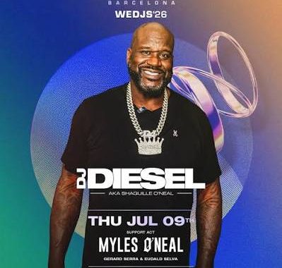 DE LEYENDA DE LA NBA A DJ EN BARCELONA: SHAQUILLE O’NEAL SE VIENE DE FIESTA ESTE VERANO